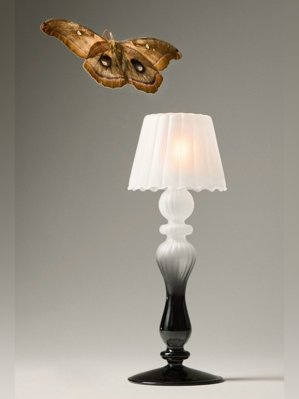 Anthropologie Halloween Glass Lamp Candle Holder